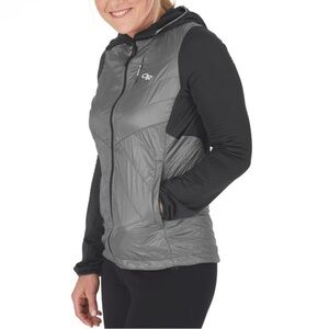 Outdoor Research Vigor Hybrid Hooded Jacket Storm Gray Light Pewter Size XS